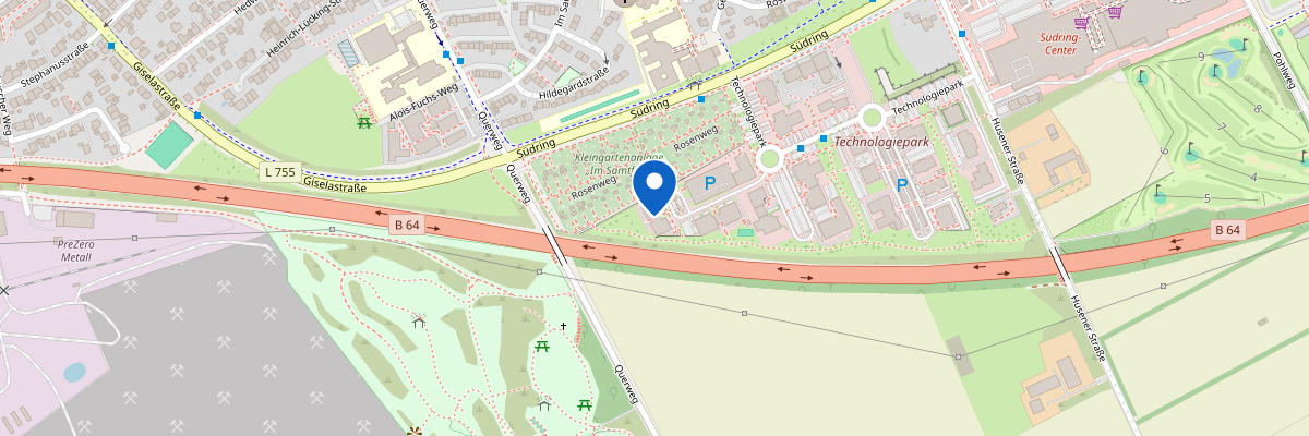 Map showing the Barricadix location at Technologiepark Paderborn